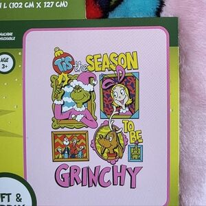 Dr. Suess The Grinch Grinchmas Holiday Christmas Silky Soft Throw Blanket 40x 50